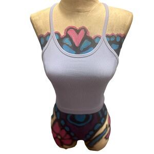 Women's Purple Scoop Neck Cami Sports Bra Size M